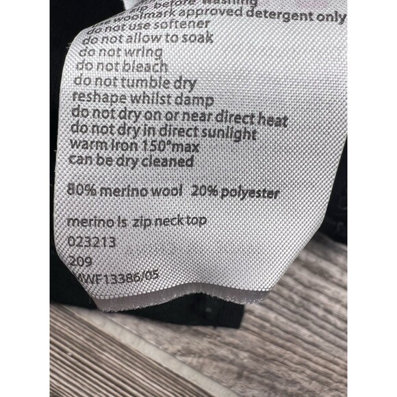 MOUNTAIN WAREHOUSE  EXTREME Merino Wool Shirt 1/4 Zip Baselayer Black Womens XS - Picture 11 of 11